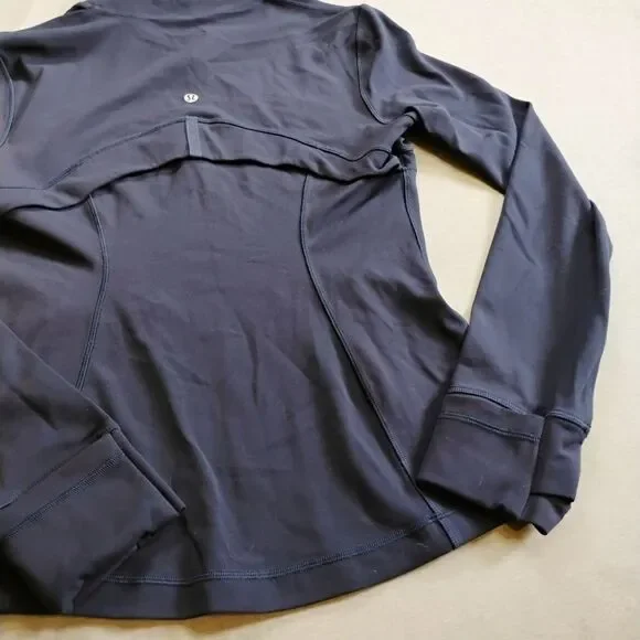 Lululemon Define Jacket Size 8 Navy Blue Full Zip Luon Yoga Running Activewear - Picture 11 of 16